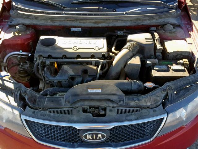 KNAFU4A21A5062448 - 2010 KIA FORTE EX RED photo 7