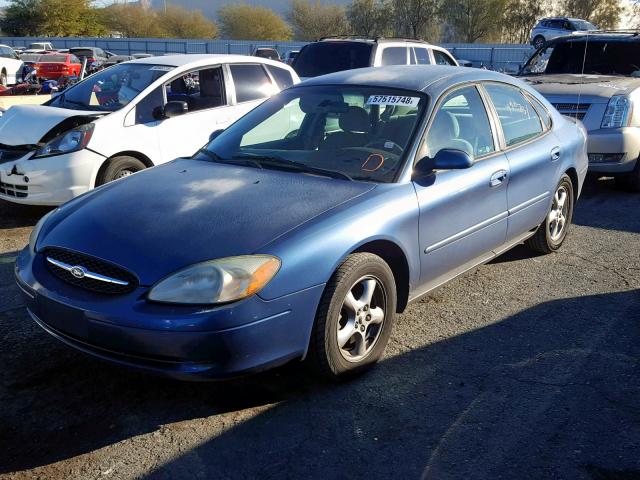 1FAFP55U72G227491 - 2002 FORD TAURUS SES BLUE photo 2