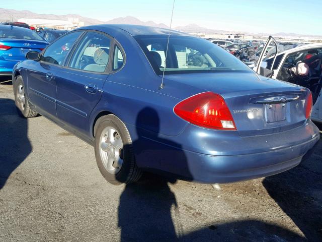 1FAFP55U72G227491 - 2002 FORD TAURUS SES BLUE photo 3