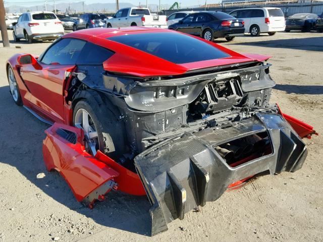 1G1YA2D74E5107266 - 2014 CHEVROLET CORVETTE S RED photo 3