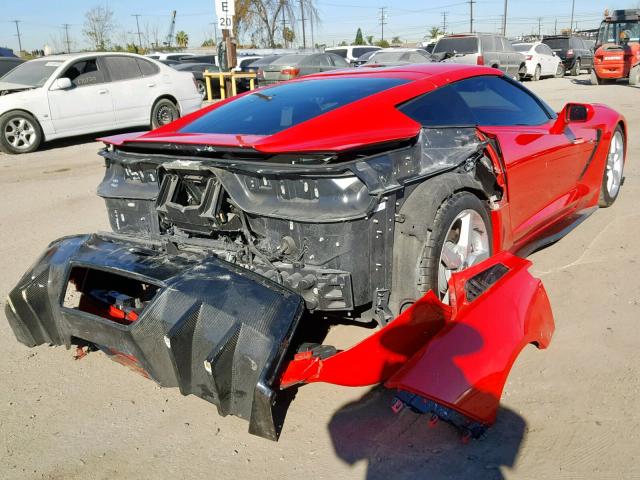 1G1YA2D74E5107266 - 2014 CHEVROLET CORVETTE S RED photo 4