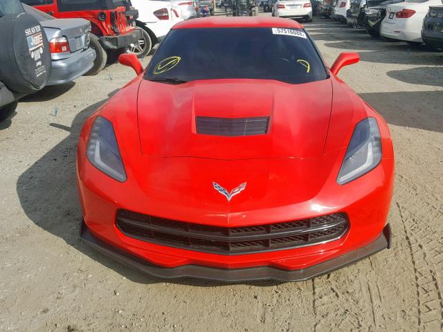 1G1YA2D74E5107266 - 2014 CHEVROLET CORVETTE S RED photo 9