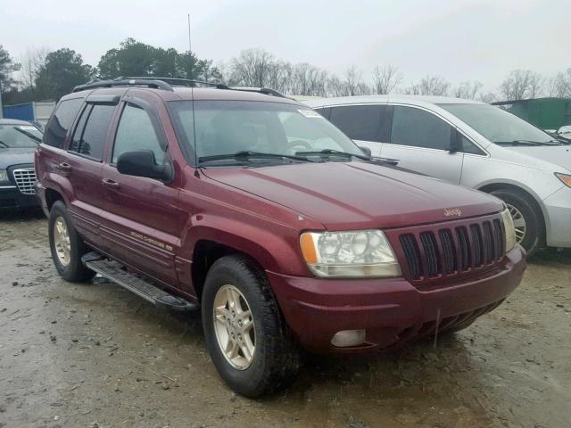 1J4GW68N7XC664282 - 1999 JEEP GRAND CHER BURGUNDY photo 1