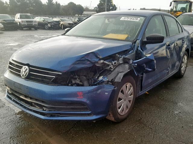 3VW1K7AJ2FM293515 - 2015 VOLKSWAGEN JETTA BASE Կապույտ լուսանկար 2