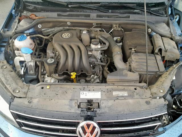 3VW1K7AJ2FM293515 - 2015 VOLKSWAGEN JETTA BASE Կապույտ լուսանկար 7