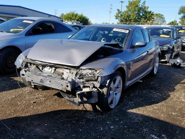 JM1FE17N240124361 - 2004 MAZDA RX8 GRAY photo 2