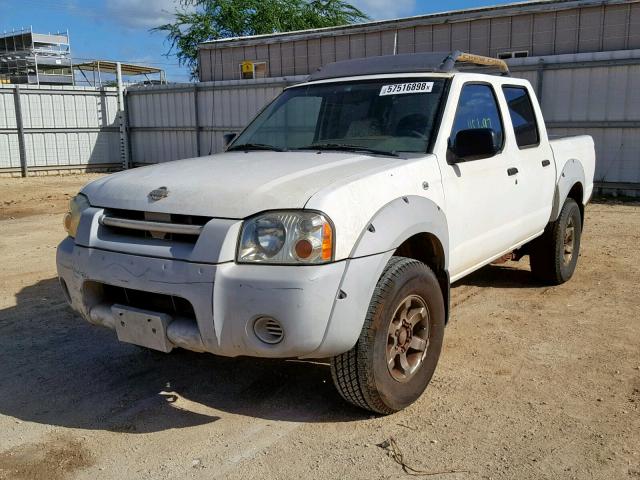 1N6ED27T81C389179 - 2001 NISSAN FRONTIER C WHITE photo 2