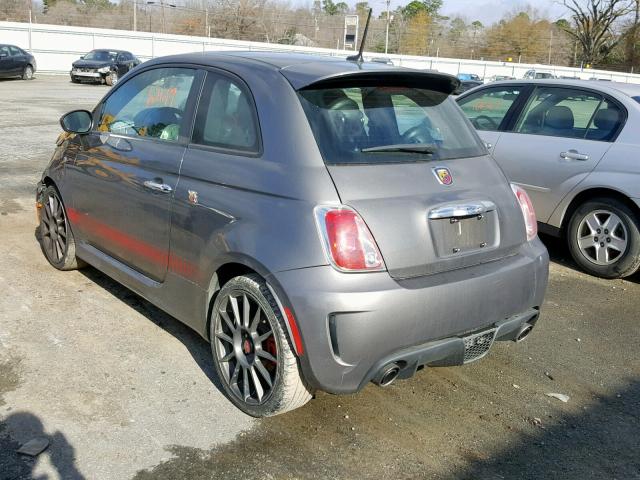 3C3CFFFH6DT750446 - 2013 FIAT 500 ABARTH GRAY photo 3