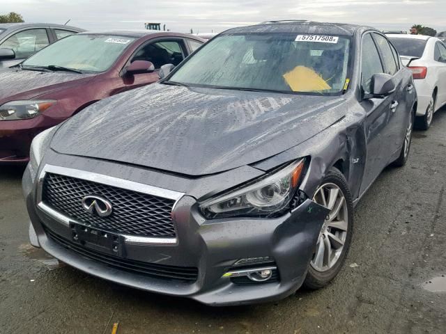 JN1BV7AP2FM357277 - 2015 INFINITI Q50 BASE GRAY photo 2