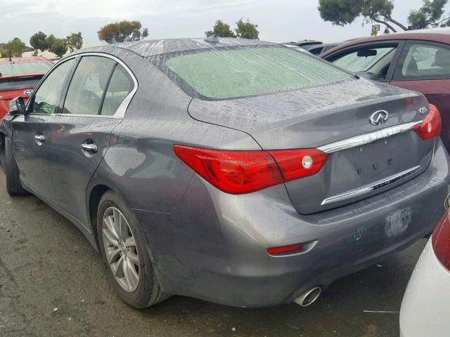 JN1BV7AP2FM357277 - 2015 INFINITI Q50 BASE GRAY photo 3