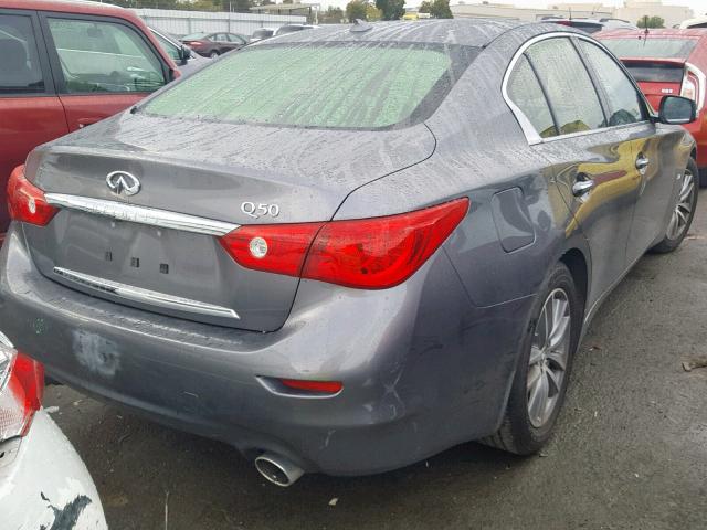 JN1BV7AP2FM357277 - 2015 INFINITI Q50 BASE GRAY photo 4