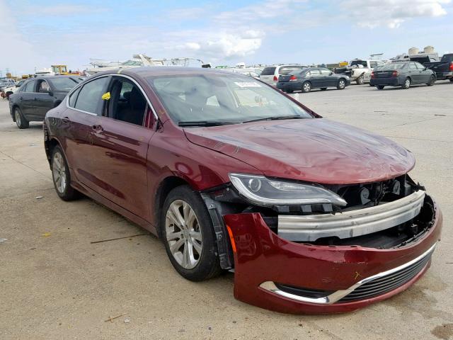 1C3CCCAB3GN159649 - 2016 CHRYSLER 200 LIMITE RED photo 1