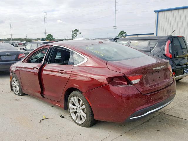 1C3CCCAB3GN159649 - 2016 CHRYSLER 200 LIMITE RED photo 3