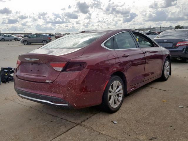 1C3CCCAB3GN159649 - 2016 CHRYSLER 200 LIMITE RED photo 4