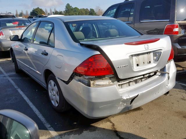 1HGCM56196A042489 - 2006 HONDA ACCORD VAL SILVER photo 3