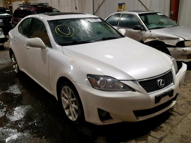 JTHCF5C21B5051209 - 2011 LEXUS IS 250 WHITE photo 1