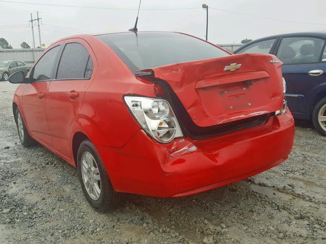 1G1JB5SH4C4187103 - 2012 CHEVROLET SONIC LS 红色 照片 3