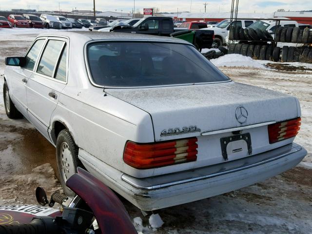 WDBCA35E2LA513876 - 1990 MERCEDES-BENZ 420 SEL WHITE photo 3