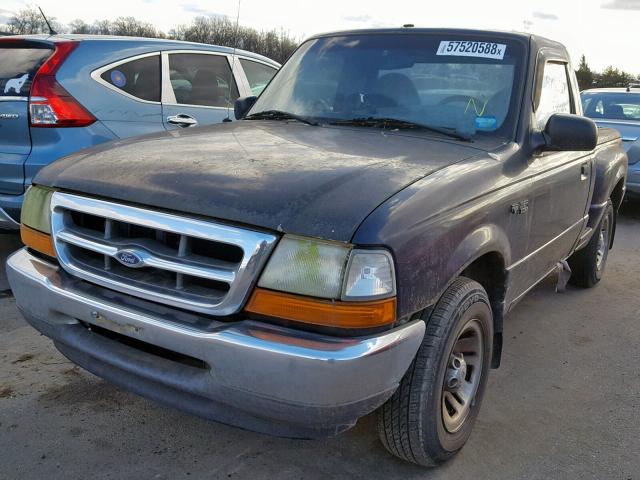 1FTYR10C0XPB24232 - 1999 FORD RANGER BLUE photo 2