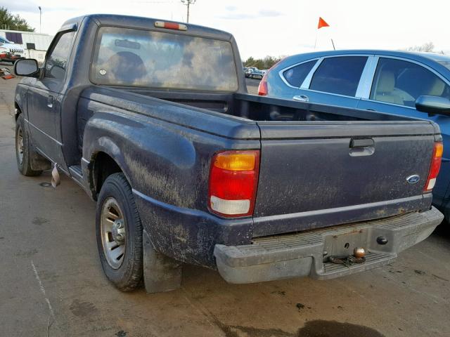 1FTYR10C0XPB24232 - 1999 FORD RANGER BLUE photo 3