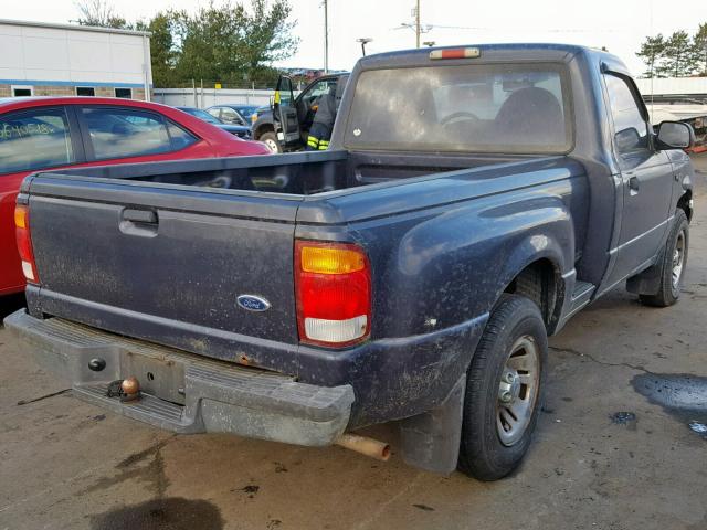 1FTYR10C0XPB24232 - 1999 FORD RANGER BLUE photo 4