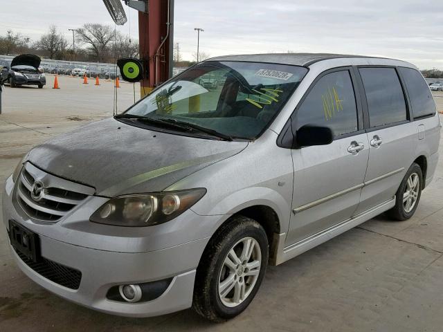 JM3LW28A460571219 - 2006 MAZDA MPV WAGON SILVER photo 2