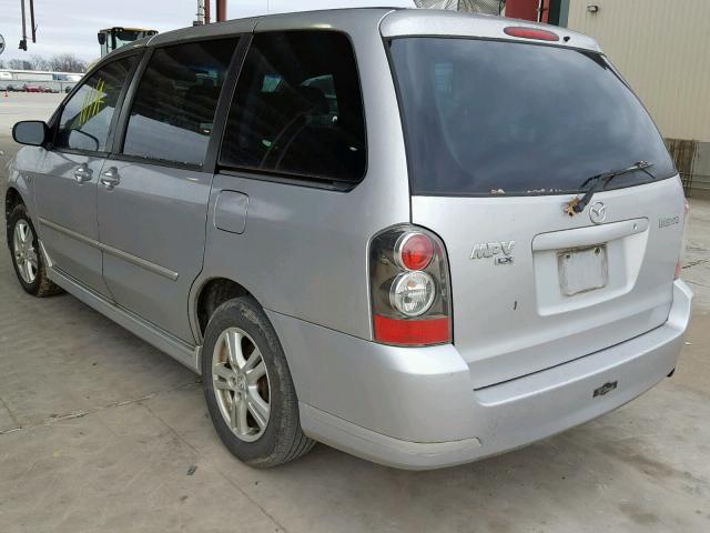 JM3LW28A460571219 - 2006 MAZDA MPV WAGON SILVER photo 3