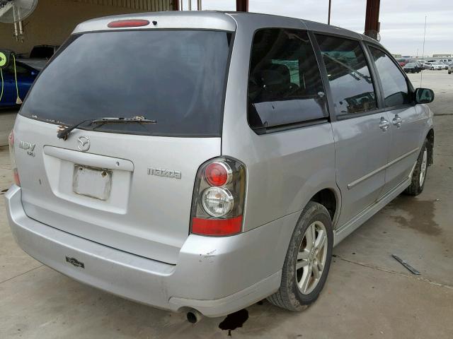 JM3LW28A460571219 - 2006 MAZDA MPV WAGON SILVER photo 4