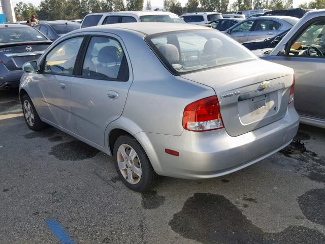 KL1TD52625B356520 - 2005 CHEVROLET AVEO BASE Gümüş foto 3