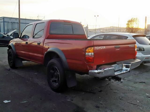 5TEGN92N44Z404258 - 2004 TOYOTA TACOMA DOUBLE CAB PRERUNNER  photo 3