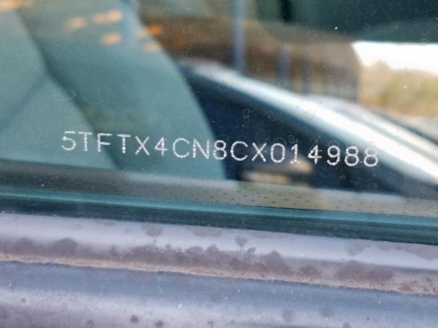 5TFTX4CN8CX014988 - 2012 TOYOTA TACOMA ACCESS CAB  ფოტო 10