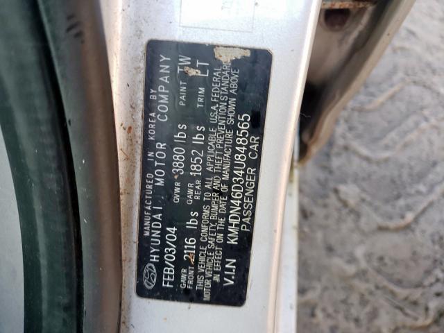 KMHDN46D34U848565 - 2004 HYUNDAI ELANTRA GLS  photo 10