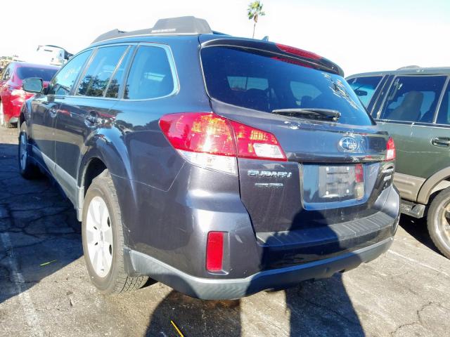 4S4BRBFC3B3397731 - 2011 SUBARU OUTBACK 2.5I PREMIUM  photo 3