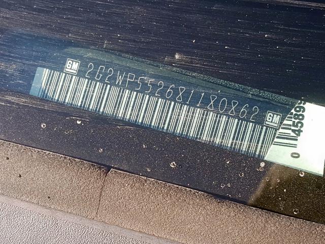 2G2WP552681180862 - 2008 PONTIAC GRAND PRIX  photo 10