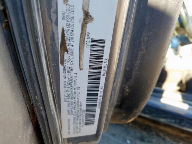 4S4BP61C187313931 - 2008 SUBARU OUTBACK 2.5I  photo 10