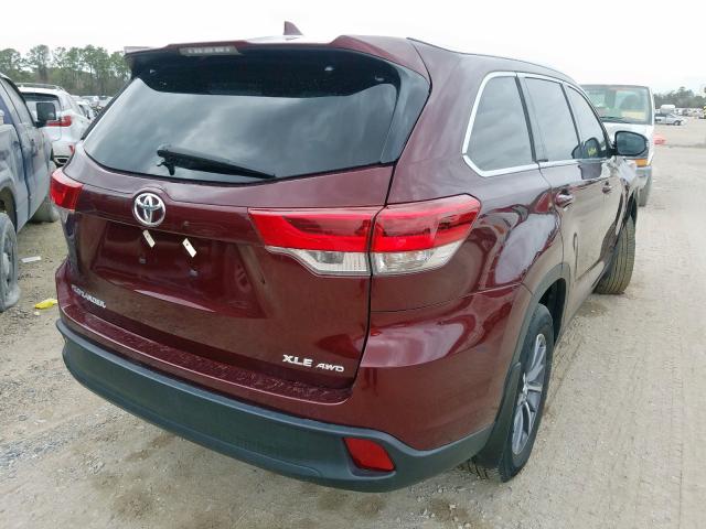 5TDJZRFH4KS947876 - 2019 TOYOTA HIGHLANDER SE  photo 4