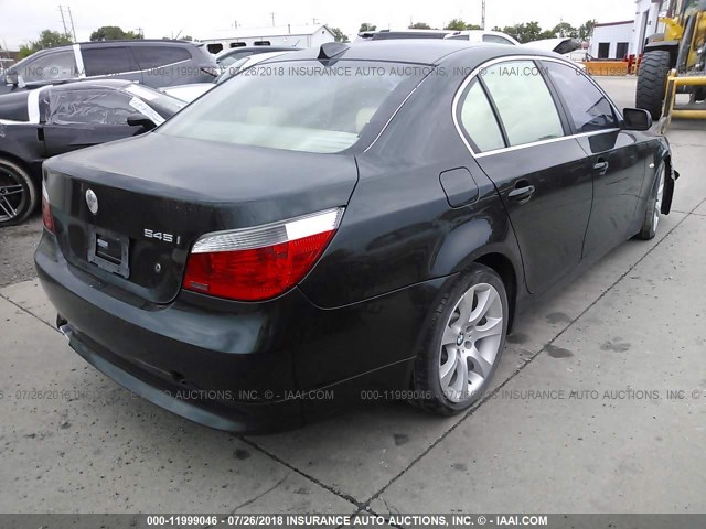 WBANB33584B109516 - 2004 BMW 545I I GREEN photo 4