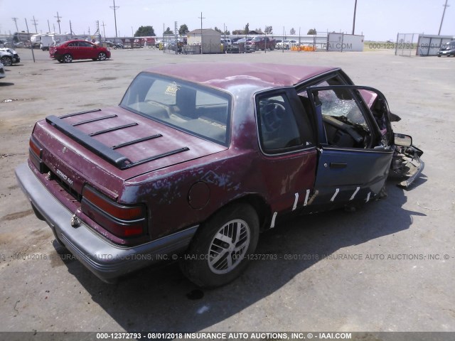 1G2NE14D4KC627235 - 1989 PONTIAC GRAND AM LE MAROON photo 4