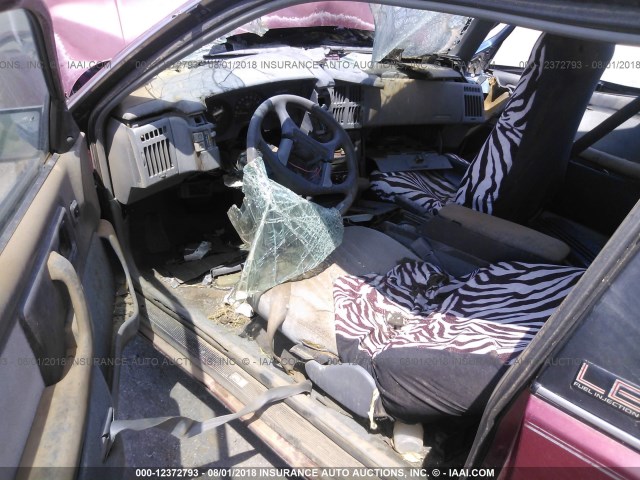 1G2NE14D4KC627235 - 1989 PONTIAC GRAND AM LE 栗色 照片 5