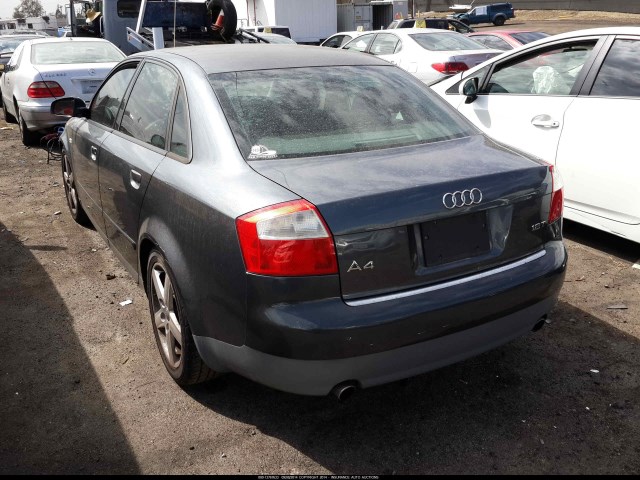 WAUJC68EX3A157464 - 2003 AUDI A4 1.8 TURBO GRAY photo 3