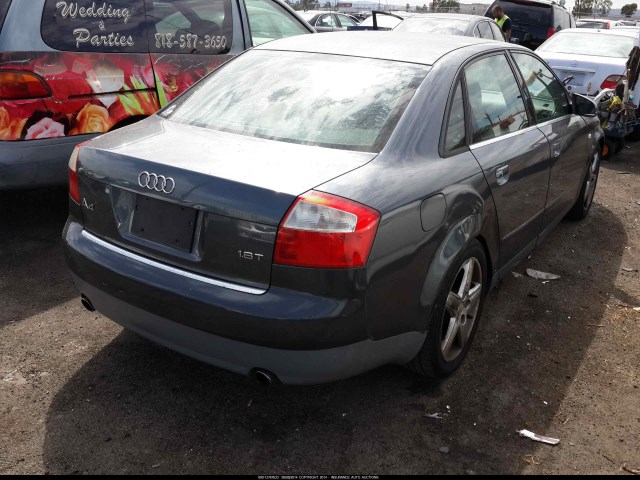 WAUJC68EX3A157464 - 2003 AUDI A4 1.8 TURBO GRAY photo 4