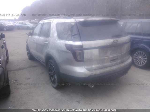 1FM5K8GT3FGA74135 - 2015 FORD EXPLORER SPORT SILVER photo 3