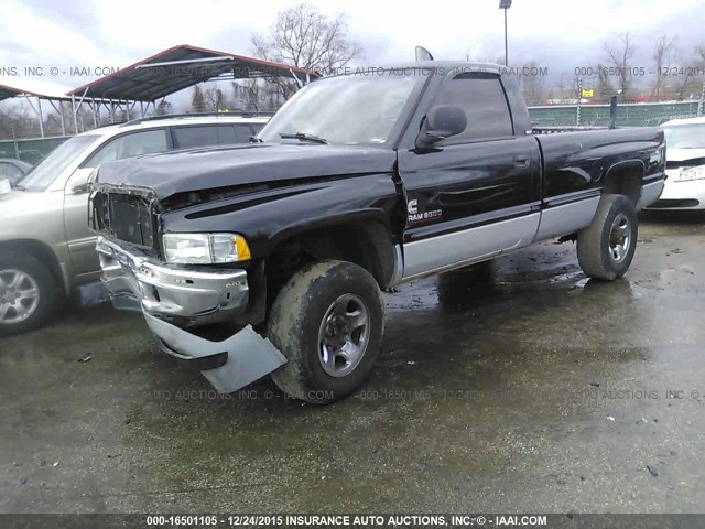 3B7KF2668XM597176 - 1999 DODGE RAM TRUCK RAM 2500 BLACK photo 2