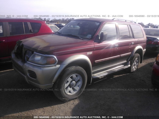 JA4LS31H71P061121 - 2001 MITSUBISHI MONTEROSPORT SPORT XLS MAROON photo 2