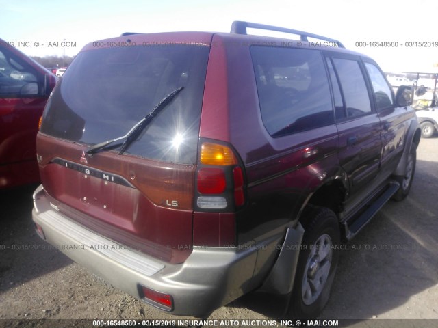 JA4LS31H71P061121 - 2001 MITSUBISHI MONTEROSPORT SPORT XLS MAROON photo 4