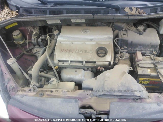 5TDZA23CX6S416214 - 2006 TOYOTA SIENNA CE/LE MAROON photo 10