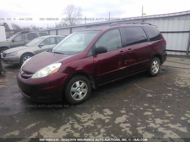 5TDZA23CX6S416214 - 2006 TOYOTA SIENNA CE/LE MAROON photo 2