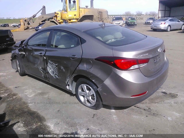 5NPDH4AE9EH497751 - 2014 HYUNDAI ELANTRA SE/SPORT/LIMITED GRAY photo 3