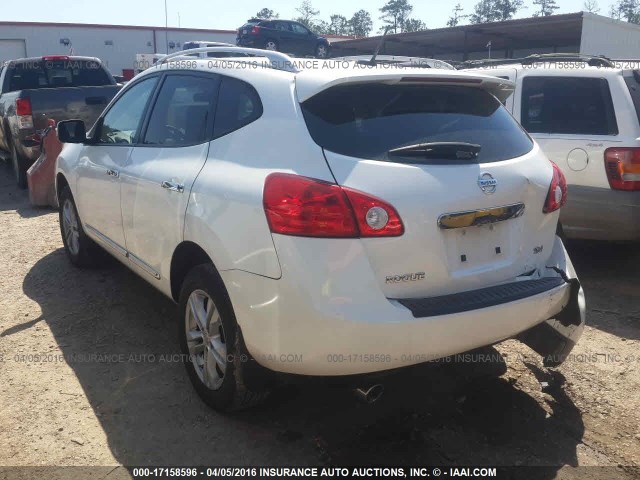 JN8AS5MT4CW250654 - 2012 NISSAN ROGUE S/SV WHITE photo 3