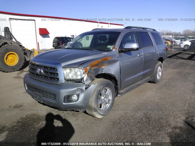 5TDBY68A88S004873 - 2008 TOYOTA SEQUOIA LIMITED SILVER photo 2